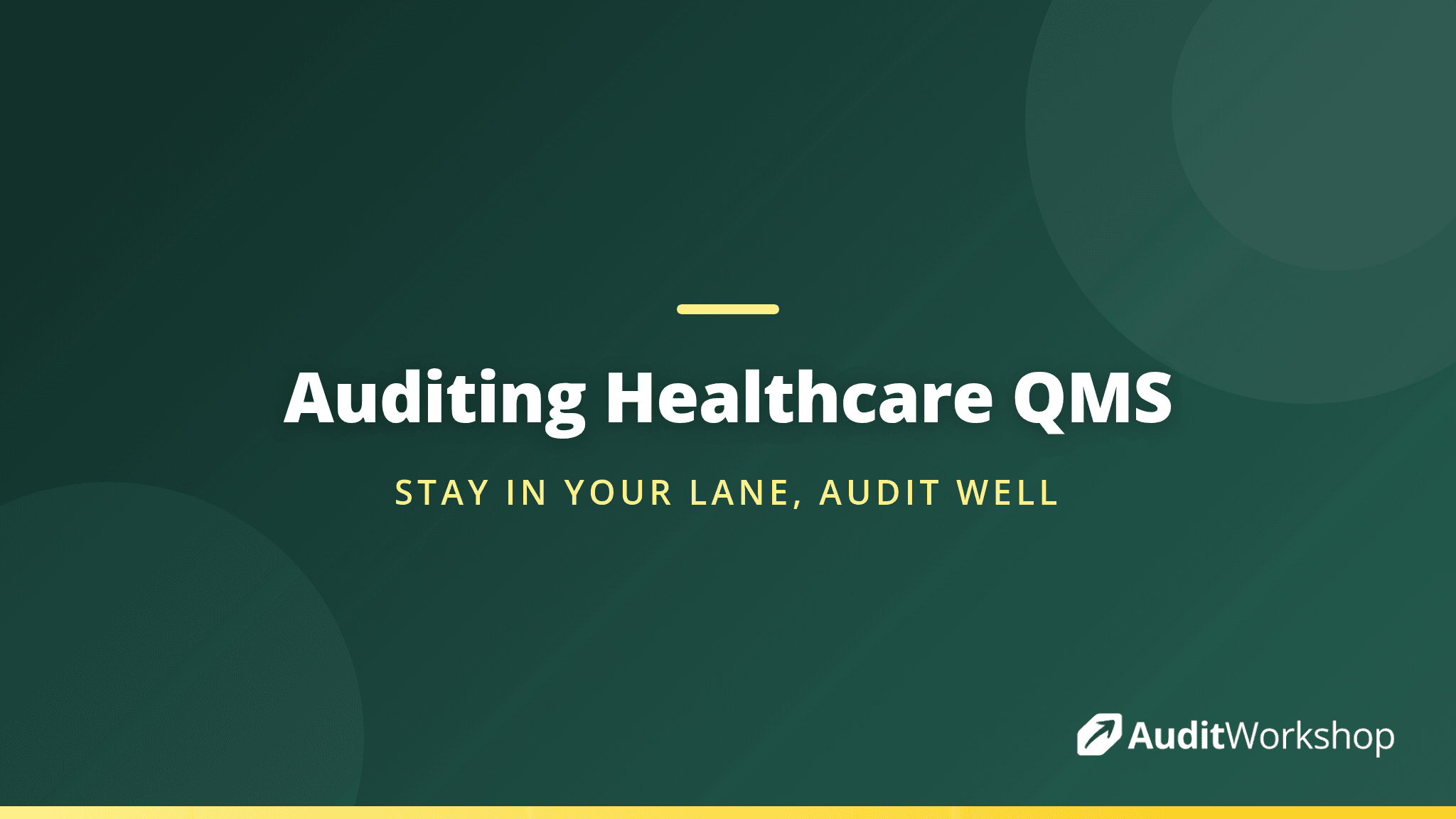 Auditing a Healthcare Quality Management System Without Getting Lost in Clinical Detail