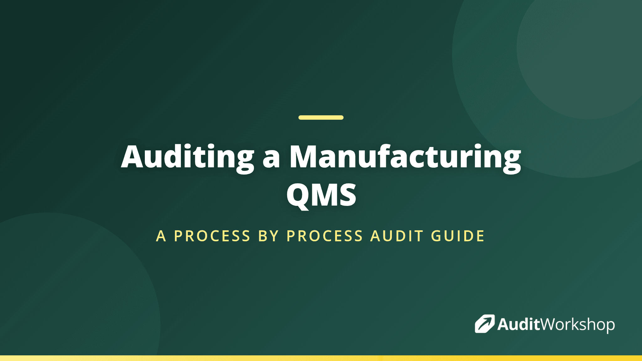 Auditing a Manufacturing Quality Management System: From Goods Inwards to Dispatch