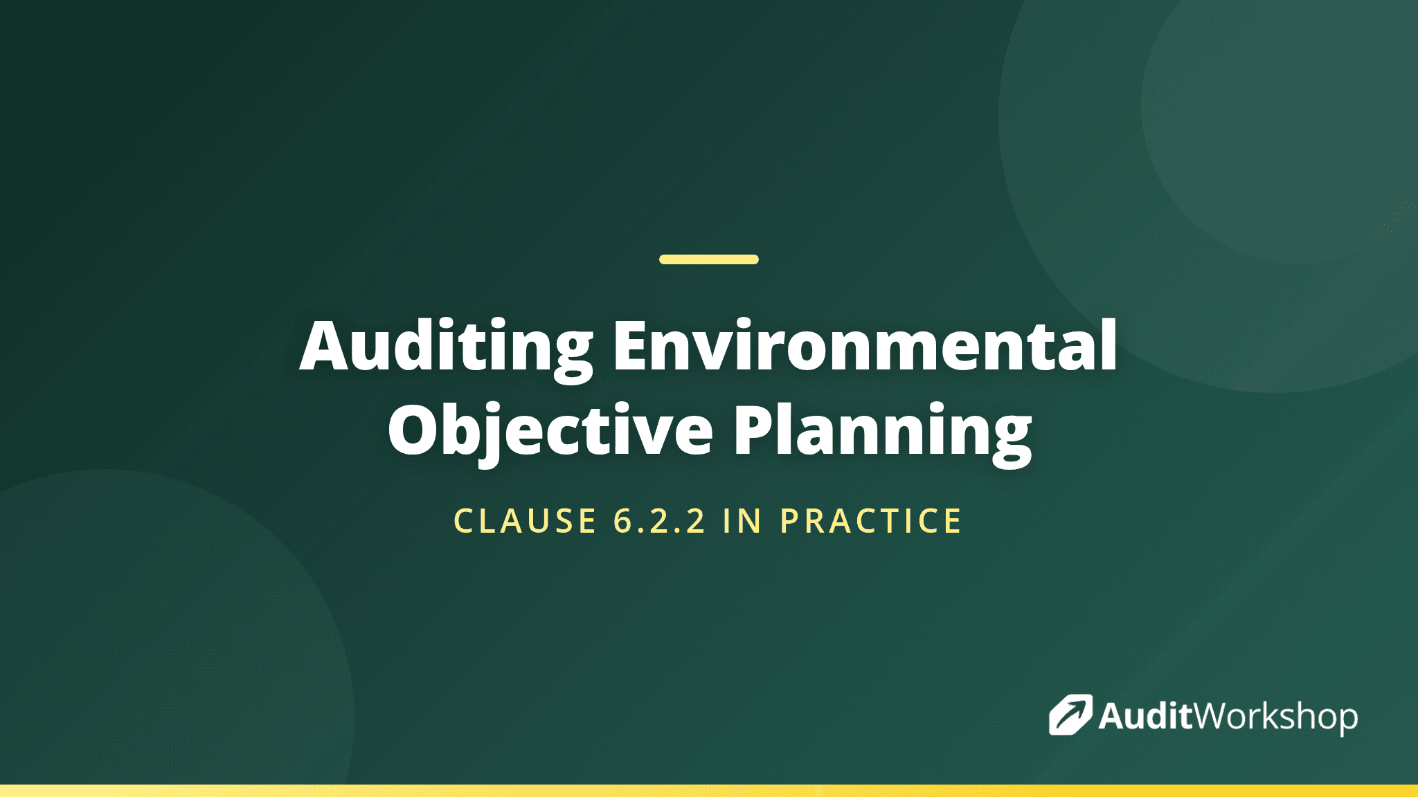 Auditing How Organisations Plan to Achieve Their Environmental Objectives