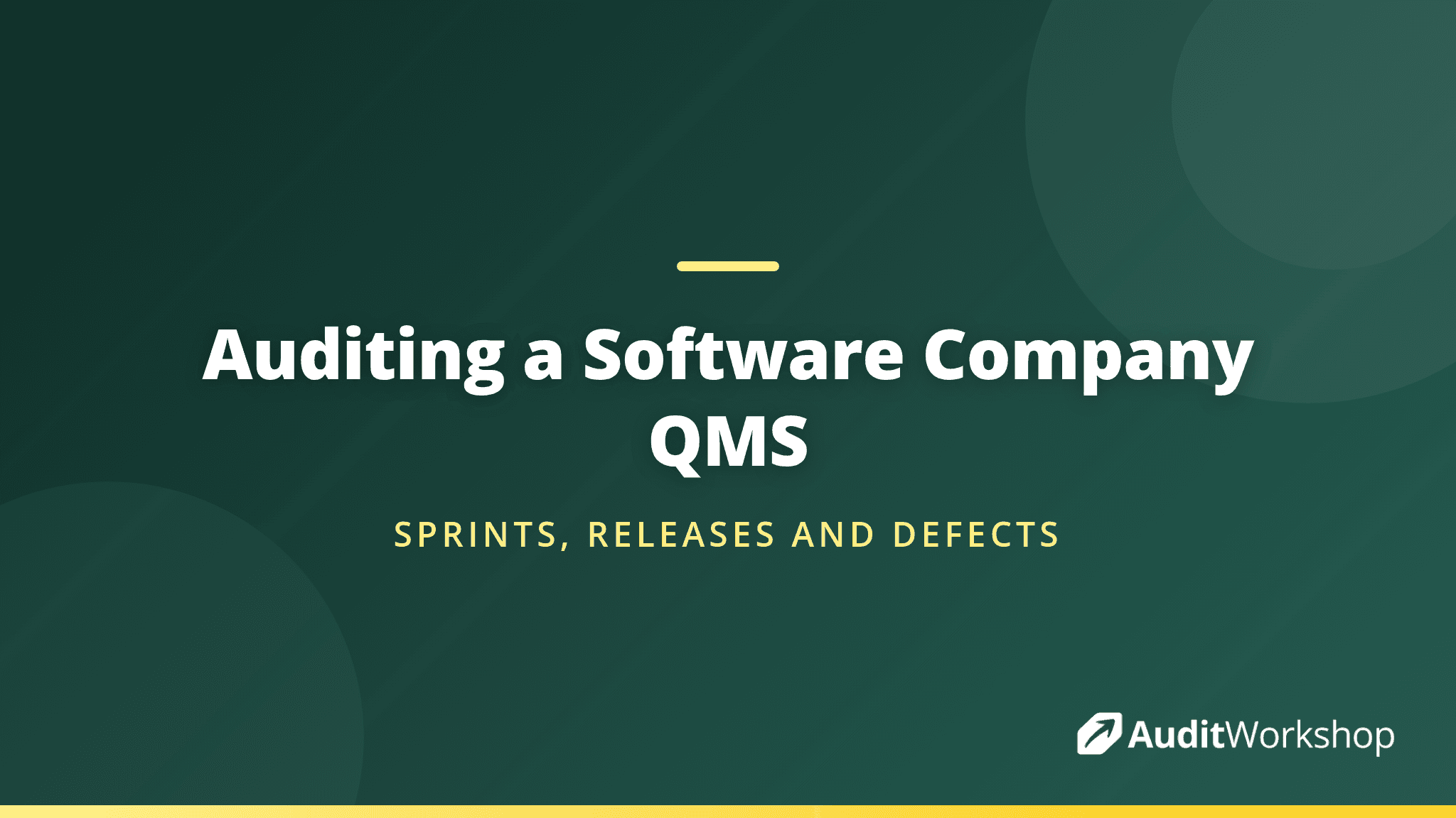 Auditing a Software Company Quality Management System: Sprints, Releases and Defects
