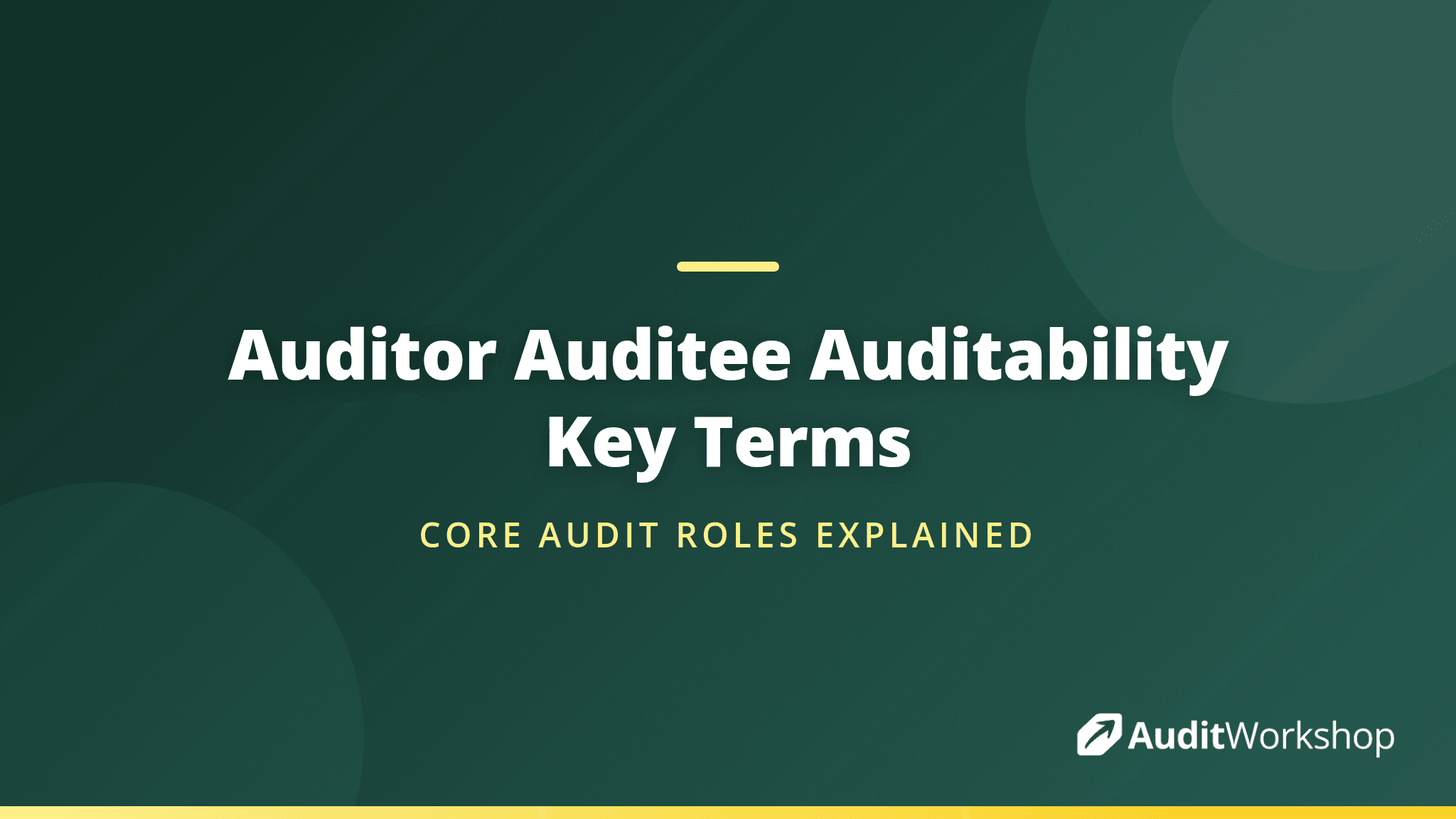 Auditor, Auditee and Auditability: Key Terms Every Auditor Must Know