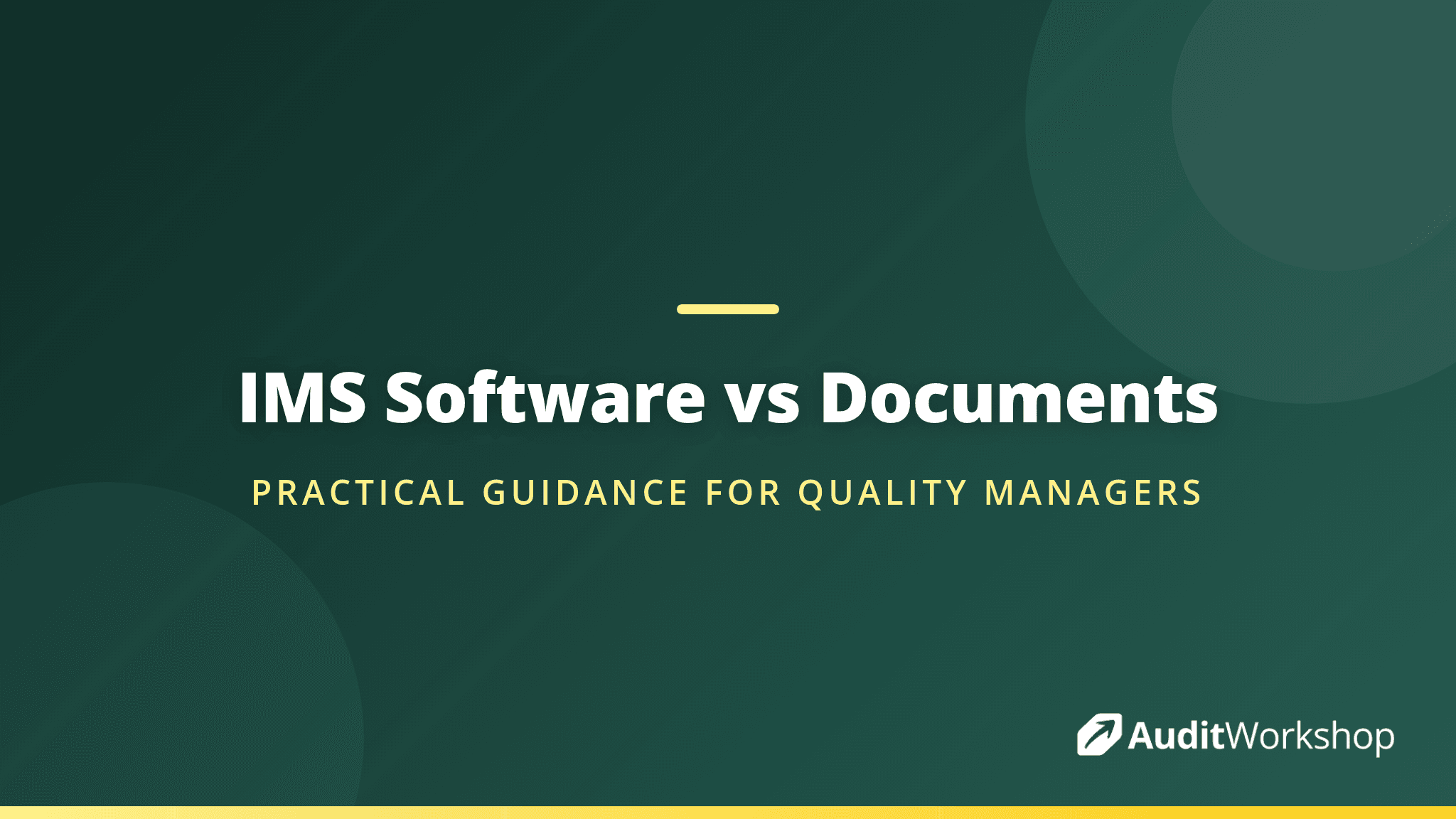 IMS Software or Documents: What You Actually Need to Run an Integrated Management System