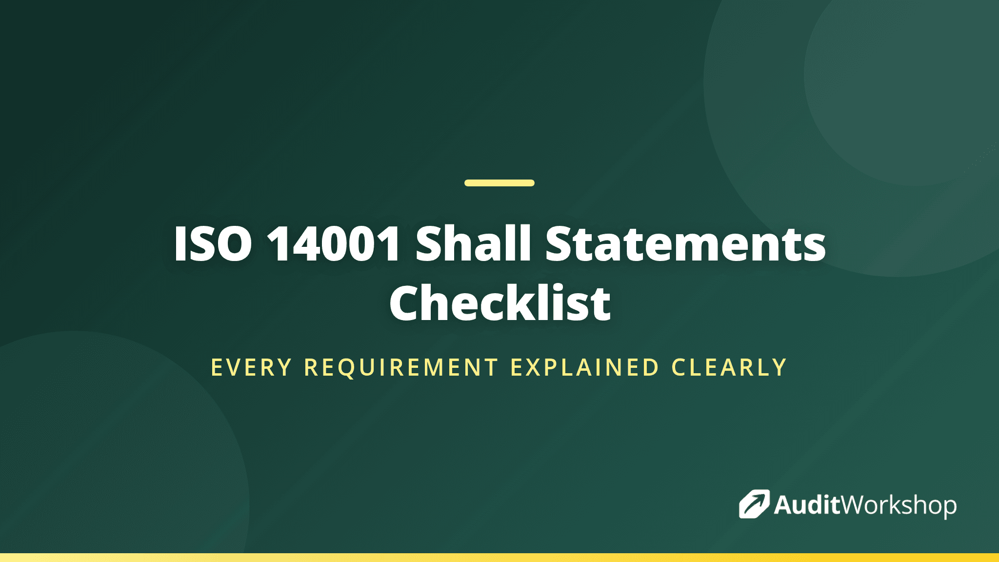 ISO 14001 Shall Statements Checklist: Every Requirement in Plain English