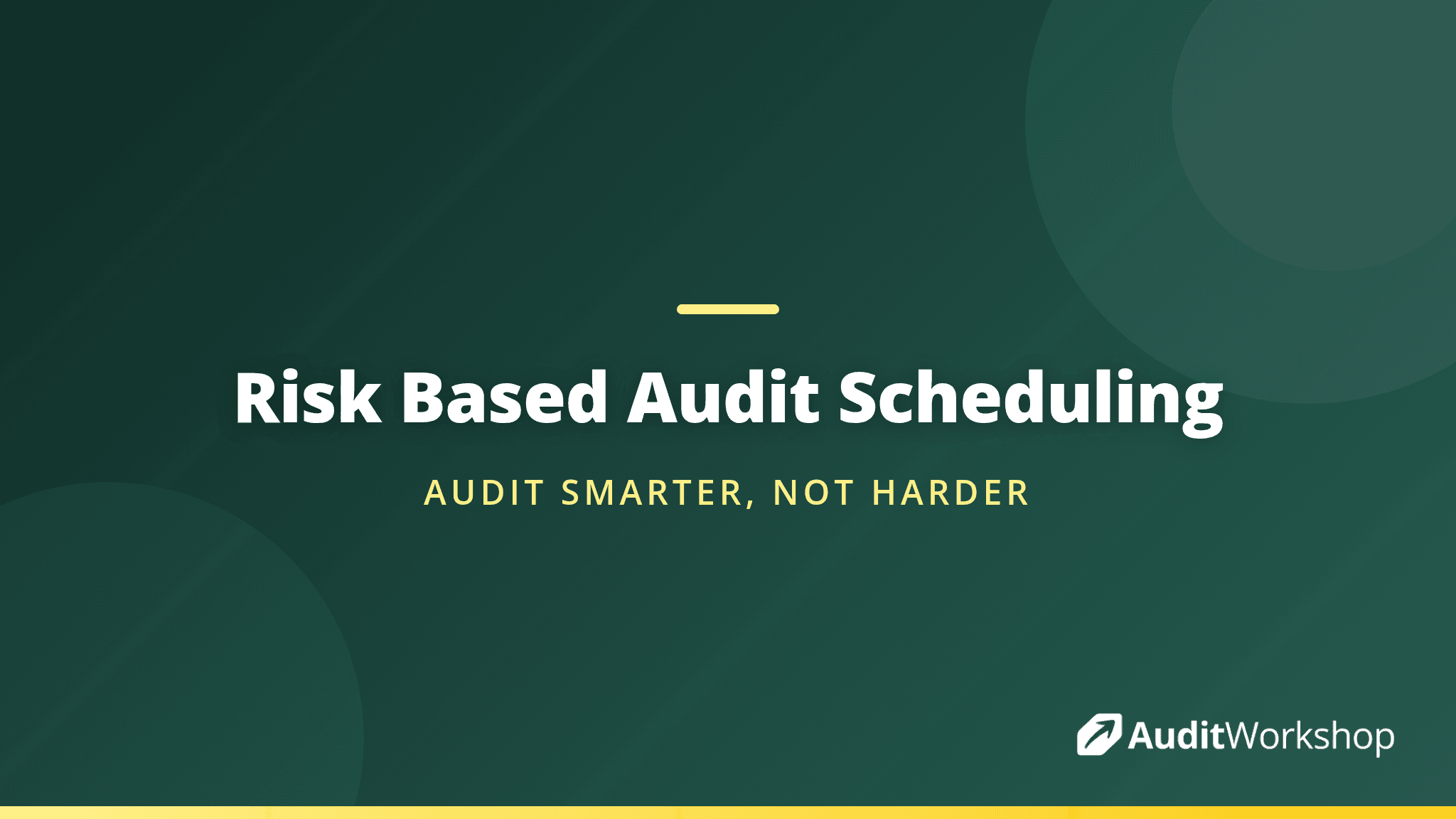 Risk Based Audit Scheduling: Deciding What to Audit First