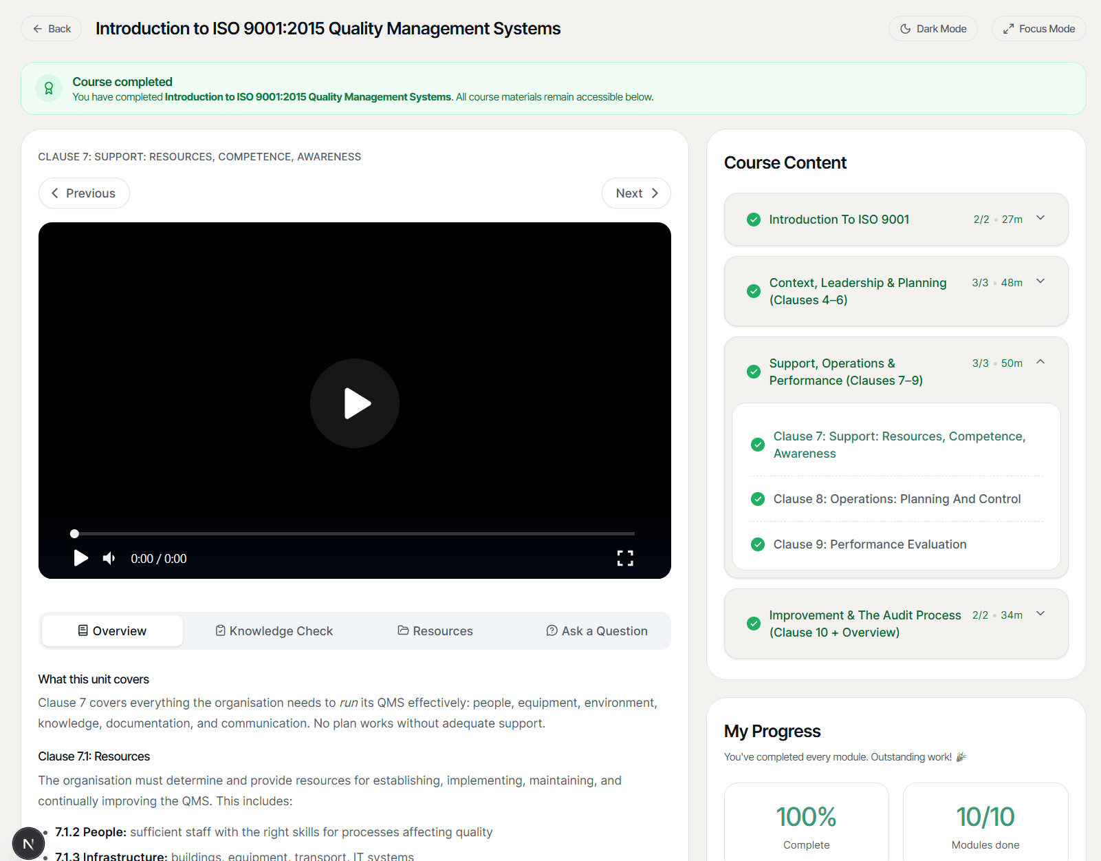 Interactive Video-Based Units