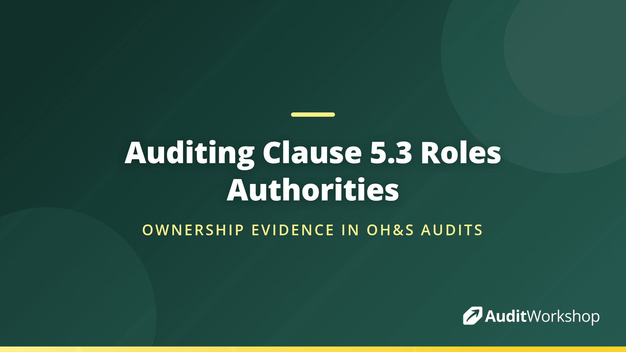 Audit Evidence for Clause 5.3: Who Owns What in the OH&S System
