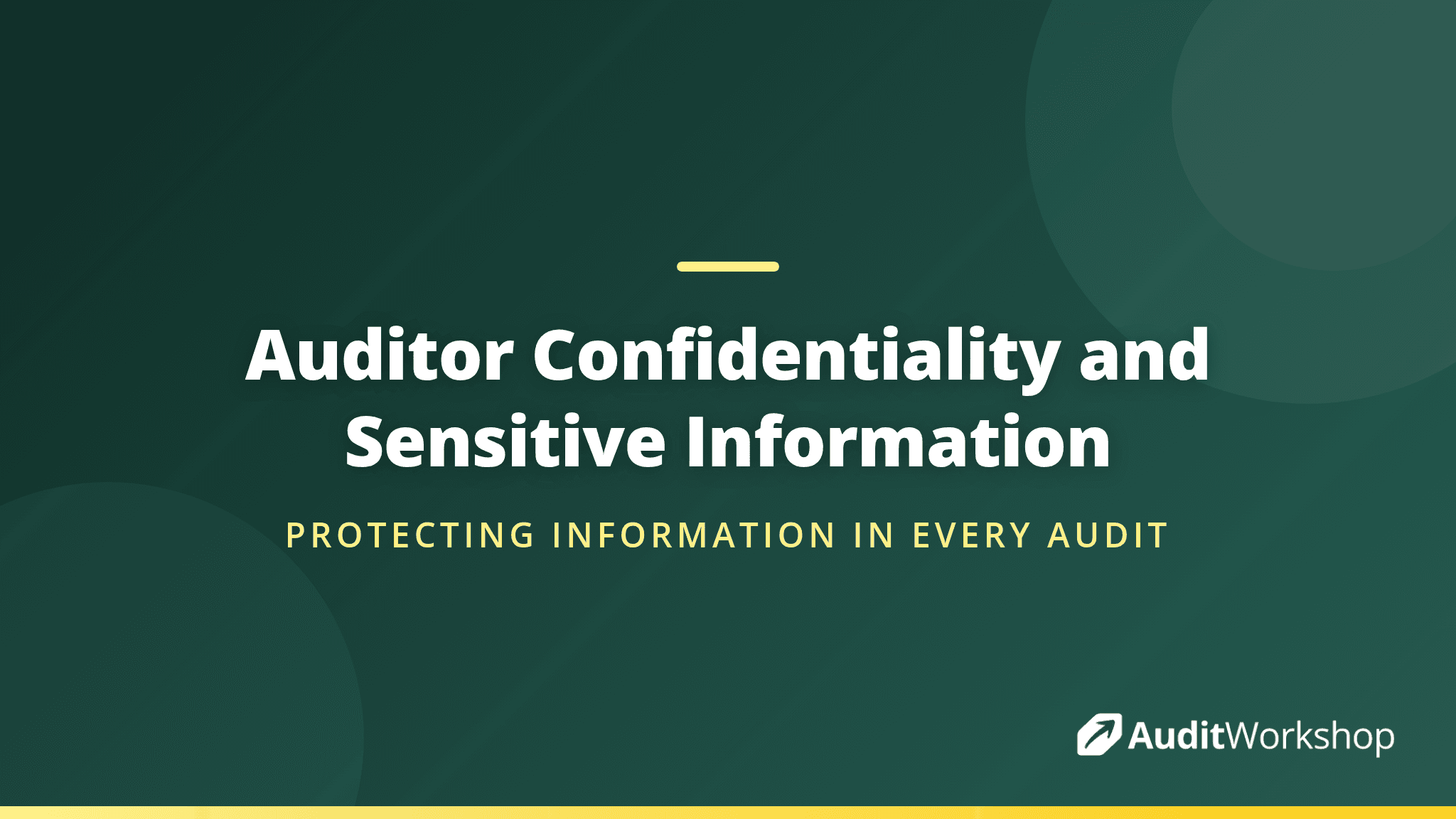 Confidentiality for Auditors: Handling Sensitive Information with Care