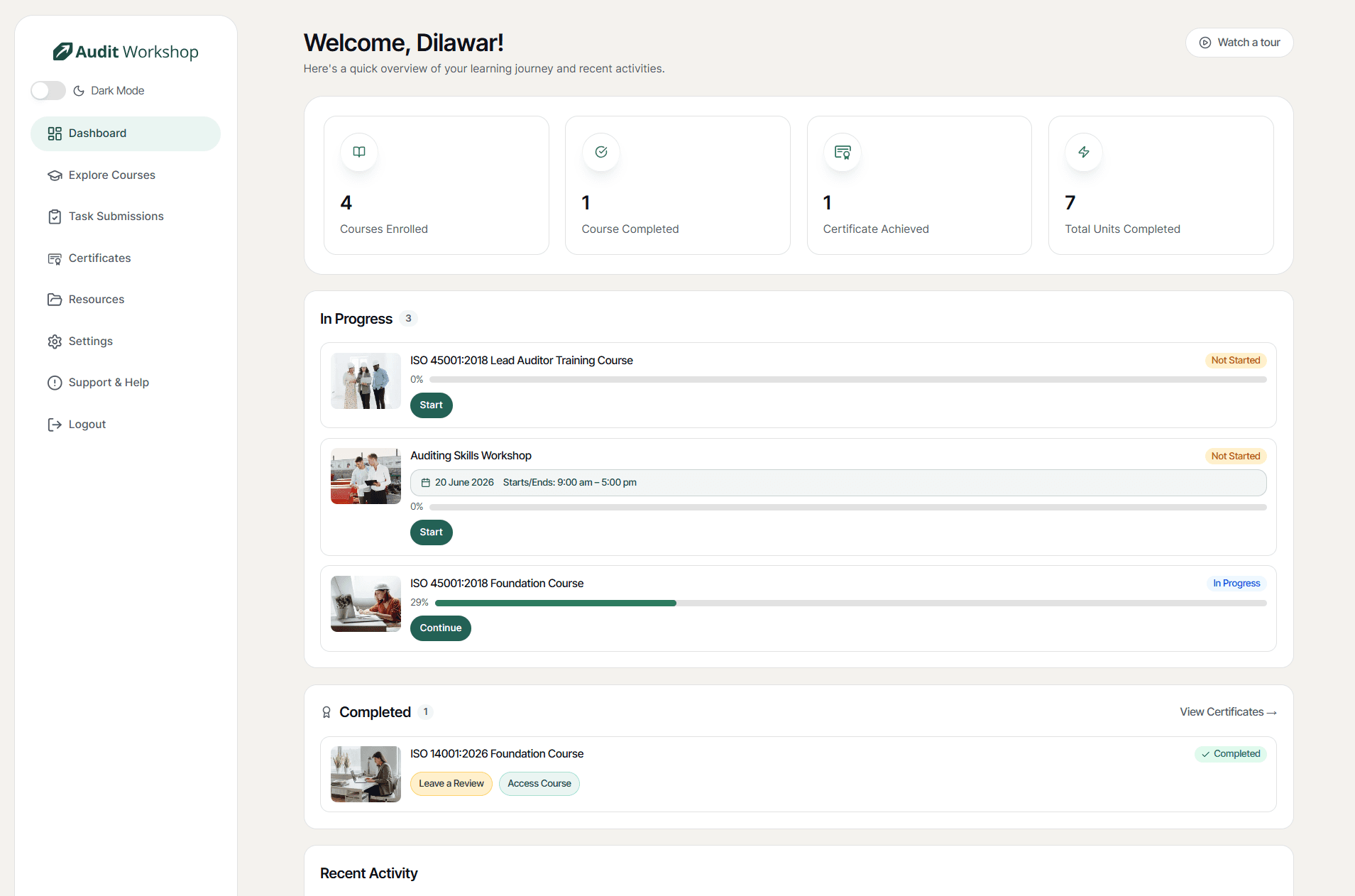 Easy Course Navigation