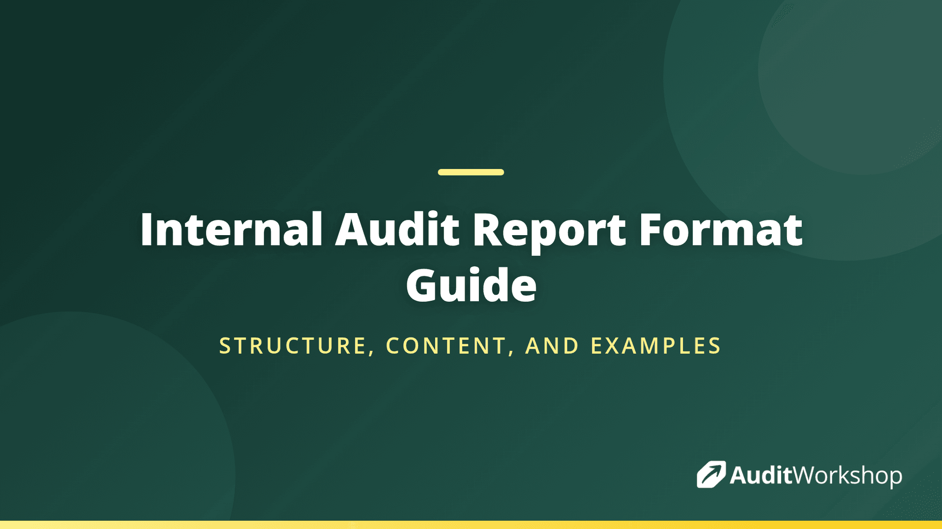 Sbo Format Example Internal Audit Report Format With Example | Audit Workshop
