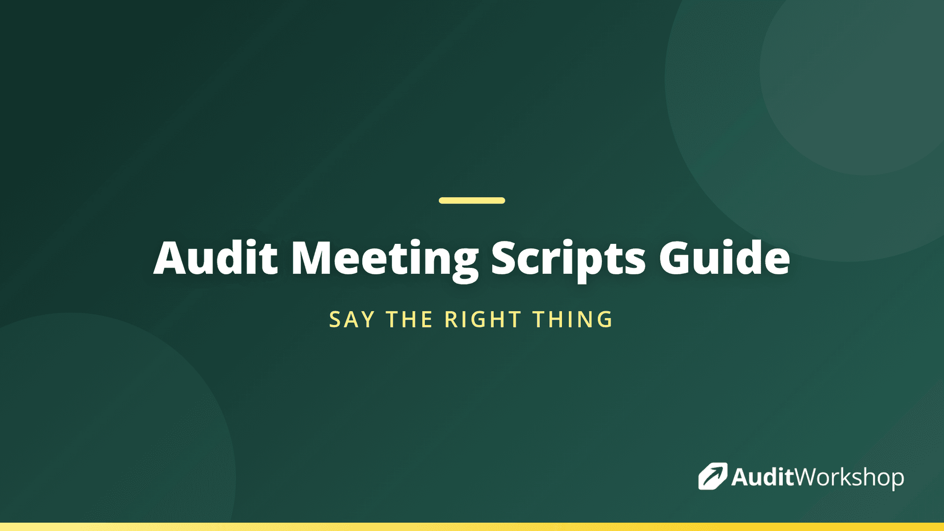 Scripts Orphening Opening and Closing Meeting Scripts for Auditors | Audit Workshop